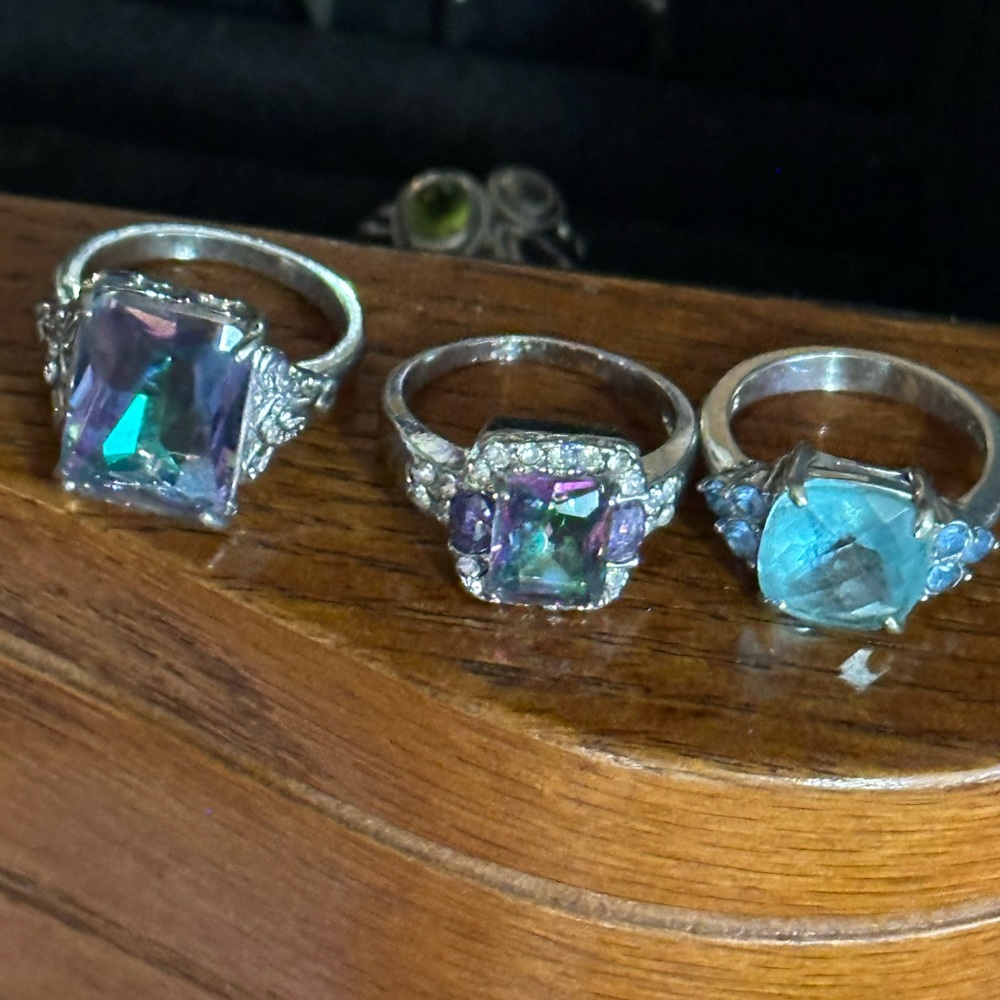 3 beautiful 925 sterling silver ring